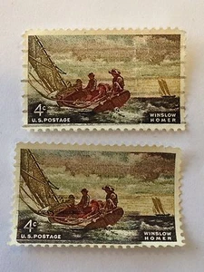 2 1962 U.S. Postage, Winslow Homer 4C/Cents Stamps, Scott #1207 MINT Condition - Bild 1 von 4