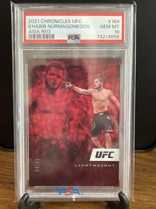 2021 Chronicles UFC Khabib Nurmagomedov Asia Red PSA 10 - Picture 1 of 2