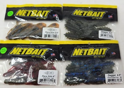 Señuelos de pesca NetBait PACA delgados y dagas de goma 2 paquetes de cada color diferente Foto 1 de 4