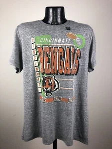 Men's Junk Food Cincinnati Bengals Gray Touchdown Tri-Blend Tee Shirt NWT Large - Picture 1 of 4