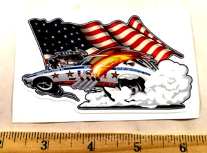 Bruce Larson USA-1 Funny Car Chevy Camaro "Wheelie" Sticker Decal USA! - Picture 1 of 1
