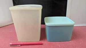 Set 2 Vintage Tupperware 312 311 Gefrierbehälter Deckel - Bild 1 von 4