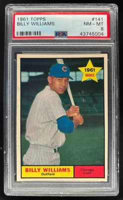 1961 Topps #141 Billy Williams RC PSA 8 Foto 1 de 2