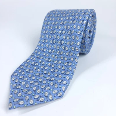 Vineyard Vines Neck Tie Men's 3x60 Blue Tennis Racquet & Balls Print 100% Silk - Image 1 of 4