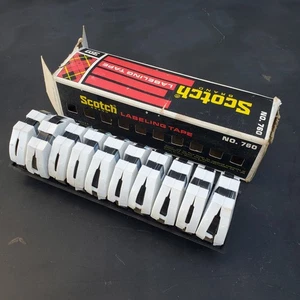 (10) Rolls Scotch 1/4" X 144" No. 760 Black Labeling Tape Vintage NOS - Picture 1 of 10