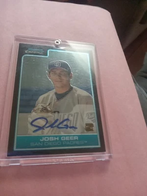 2006 Bowman Chrome Rookie Josh Geer, San Diego Padres  Auto # bc232 - Image 1 of 2