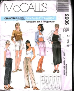 2606 Vintage McCalls SEWING Pattern Misses Slack Drawstring Pants UNCUT Easy OOP - Picture 1 of 2