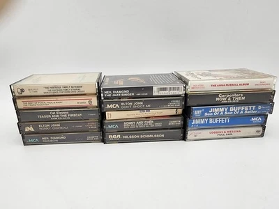 Vintage 1970s Cassette Tapes Set of 15 Various Artists Elton John Neil Diamond - Image 1 of 4