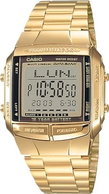 CASIO Data Bank DB-360G-9A Oro Reloj Digital Telememo 30 Hombres Retro NUEVO - Imagen 1 de 4