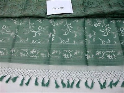 45x90" Silk Tablecloth Rectangle Zuzka Designer $100 Fabricology Floral Green - Image 1 of 2