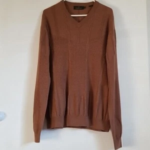 Bugatchi Herren Pullover Merinowolle Braun Größe Large L - Bild 1 von 6