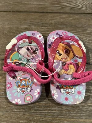 NEW Toddler girls beach sandal shoes Paw Patrol dog flip flop summer size 5/6 - Image 1 of 3