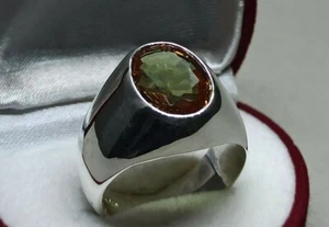 6 Carat Color Changing Alexandrite Sterling Silver 925 Handmade Mens Plain Ring - Picture 1 of 12
