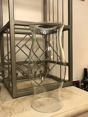 Clear Glass Hurricane Shade Dome Globe Oil Lamp Or Candle Holder 11 3/8" Tall - Image 1 of 4