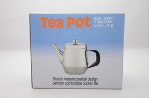 Tea Pot 20 oz Stainless Steel 18-8 New in Box - Picture 1 of 13