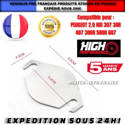 Plaque Obturation Suppression Vanne EGR Bouchon Peugeot 2.0 HDI 307 308 407 3008