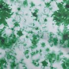 Oneoone Cotton Flex Green Fabric Tie Dye Craft Projects Decor Fabric-S54