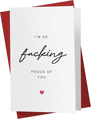 Sweet Graduation Card for Men Women, Large 5.5 X 8.5 Congratulation Card for Son - Image 1 of 4