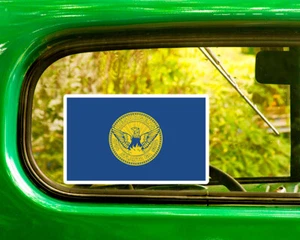 ATLANA GEORGIA FLAG DECAL 2 Stickers Bogo For Car Bumper Truck 4x4 - Picture 1 of 1