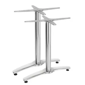 Table Base Twin Set Aluminium 680mm Cafe Restaurant Stand Bolero Furniture - Picture 1 of 5