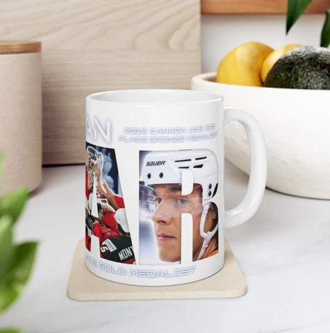 ETHAN BEAR ART Mug Coffee Tea Gift Fun Team Hockey Souvenir Cover