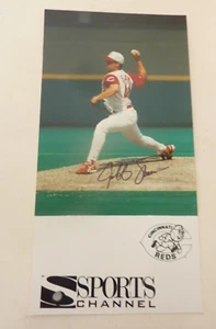 "Rojos Jeff Shaw MLB Cincinnati firmados 3 1/2"" por 7"" - Imagen 1 de 4