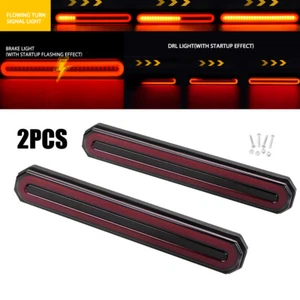2x 87 LED Tail Lights Brake Indicator Reverse Slim Strip RV Trailer Lights UTE - Picture 1 of 11