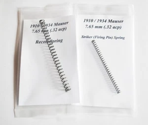 1910 / 1934 Mauser 7.65mm .32 ACP Automatic New Firing Pin And Recoil Spring Set - Picture 1 of 1