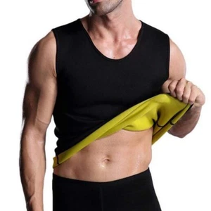 Men's Slimming Body Shaper Belly Underwear Vest Shirt Corset Compression Trainer - Picture 1 of 14