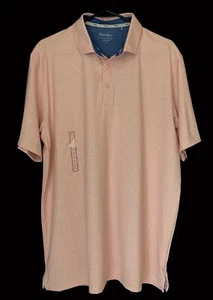 Walter Hagen Men's Sweet Pink Performance 11 Woven Divot Print Polo Shirt Size L - Picture 1 of 5