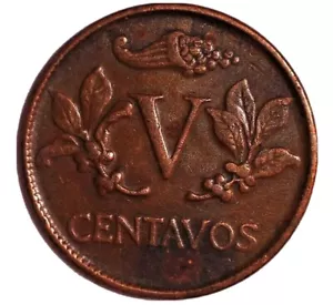 Colombia, 5 Centavos, 1969 - Imagen 1 de 2