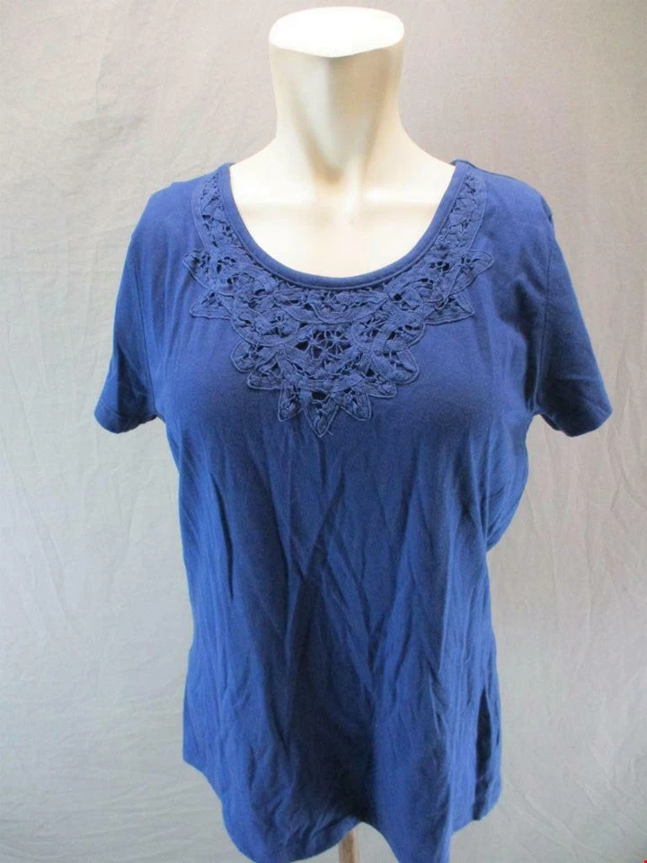 Camiseta Top Informal Great Northwest Talla XL Mujer Azul Algodón Manga Corta 6G768 Foto 1 de 4
