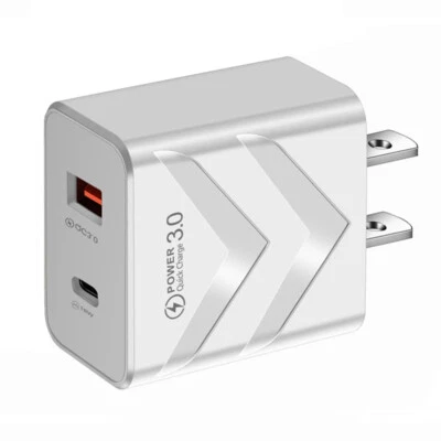 Adaptador de corriente de pared USB tipo C bloque cargador rápido para iPhone 15 16 13 11 20W Foto 1 de 4