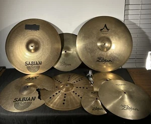 Set Of 8 Drum Cymbals &soft Case - Picture 1 of 17