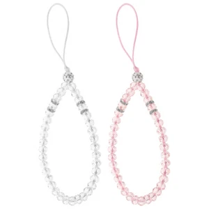 2 Pcs Beaded Phone Charms Phone Charm Strap Wrist Rope Phone - Picture 1 of 17