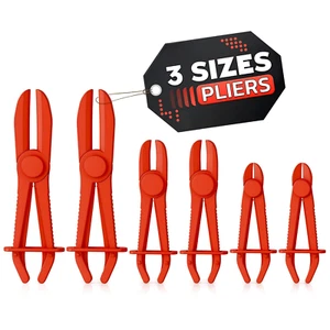 Schlauchklemmzangen-Set - 6-teilig Nylonklemme Werkzeuge für Kraftstoff, Kühlmittel & Bremse - Bild 1 von 12