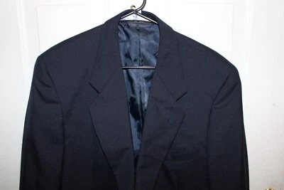 Jeffrey Banks Mens 100%  Navy Blue Blazer Jacket Sport Coat 42R (XL) 84126 - Image 1 of 4