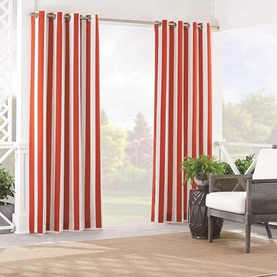 Cortinas de interior/exterior Sun n' Shade para patio - Solsticio a rayas 52" x 84" Th... Foto 1 de 4