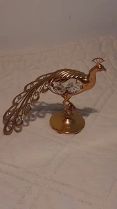 Tono dorado pavo real con cristales grandes y pequeños de 3"x5" en soporte - Imagen 1 de 11