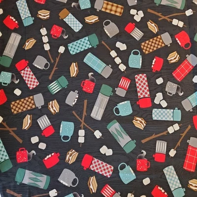 Benartex Moose Creek Lodge Campfire Treats Fabric FQ HY BTY By the Yard - Image 1 of 4