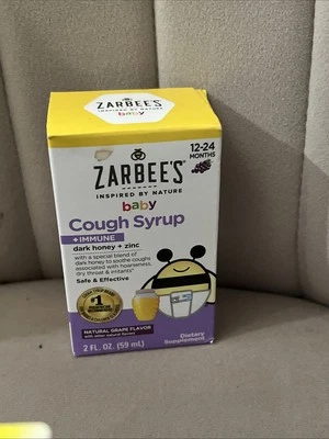 Zarbee's Baby Cough Syrup + Immune, Grape 2 fl oz - Exp 11/25 - Image 1 of 4