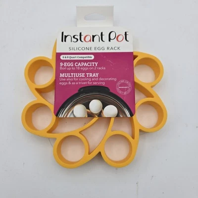 Instant Pot, Yellow Official Silicone Egg Rack, Compatible with 6-quart, 8-quart - Image 1 of 3