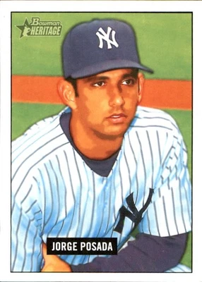 Хорхе Посада 2005 Bowman Heritage #2 New York Yankees БЕСПЛАТНАЯ ДОСТАВКА AutographDen - Изображение 1 из 2