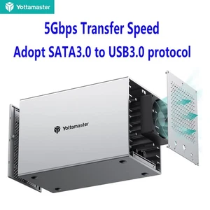 5 Bay USB 3.0 5Gbps Hard Drive Enclosure For 2.5/3.5" SATA HDD SSD Aluminium - Picture 1 of 9