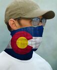 SUN GAITER Mask Bandana UPF 50+ UV Protecter Fishing Colorado Flag Face Neck