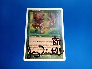 Magic Llanowar Elfos Firmado Artista Prueba x1 7a Edición Jerry Tiritillos - Imagen 1 de 2