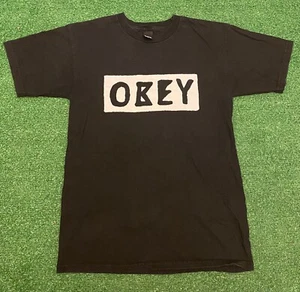 Obey Black T Shirt Mens Small - Picture 1 of 3