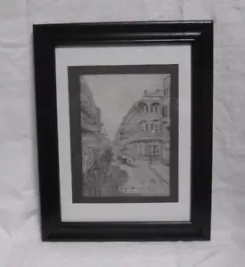 New Orleans Skizze Druck gerahmt & mattiert Archie C. Boyd 1978 Royal Street - Bild 1 von 8