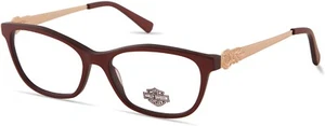 Harley Davidson HD0555 Burgundy 070 Metal Cat Optical Eyeglasses Frame 54-16-140 - Picture 1 of 1