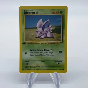 1st Edition Nidoran 55/102 - NM Near Mint - German Base Set Pokemon Card - Picture 1 of 12